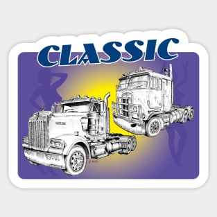 Double Kenworth truck design Sticker